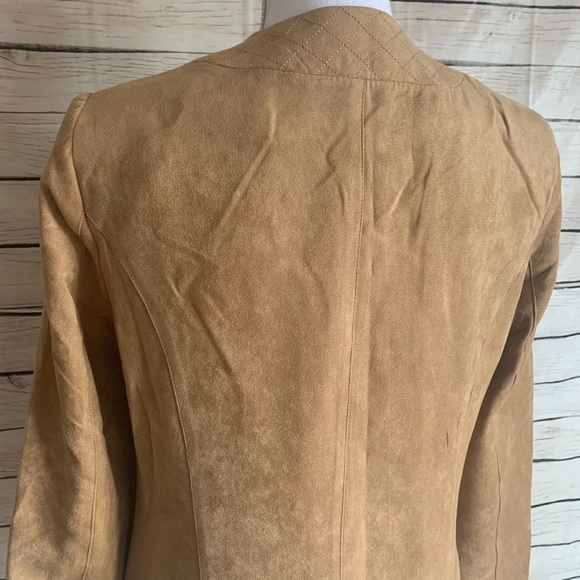 Dressbarn Faux Suede Full ZIP Jacket Size Small - Picture 9 of 9